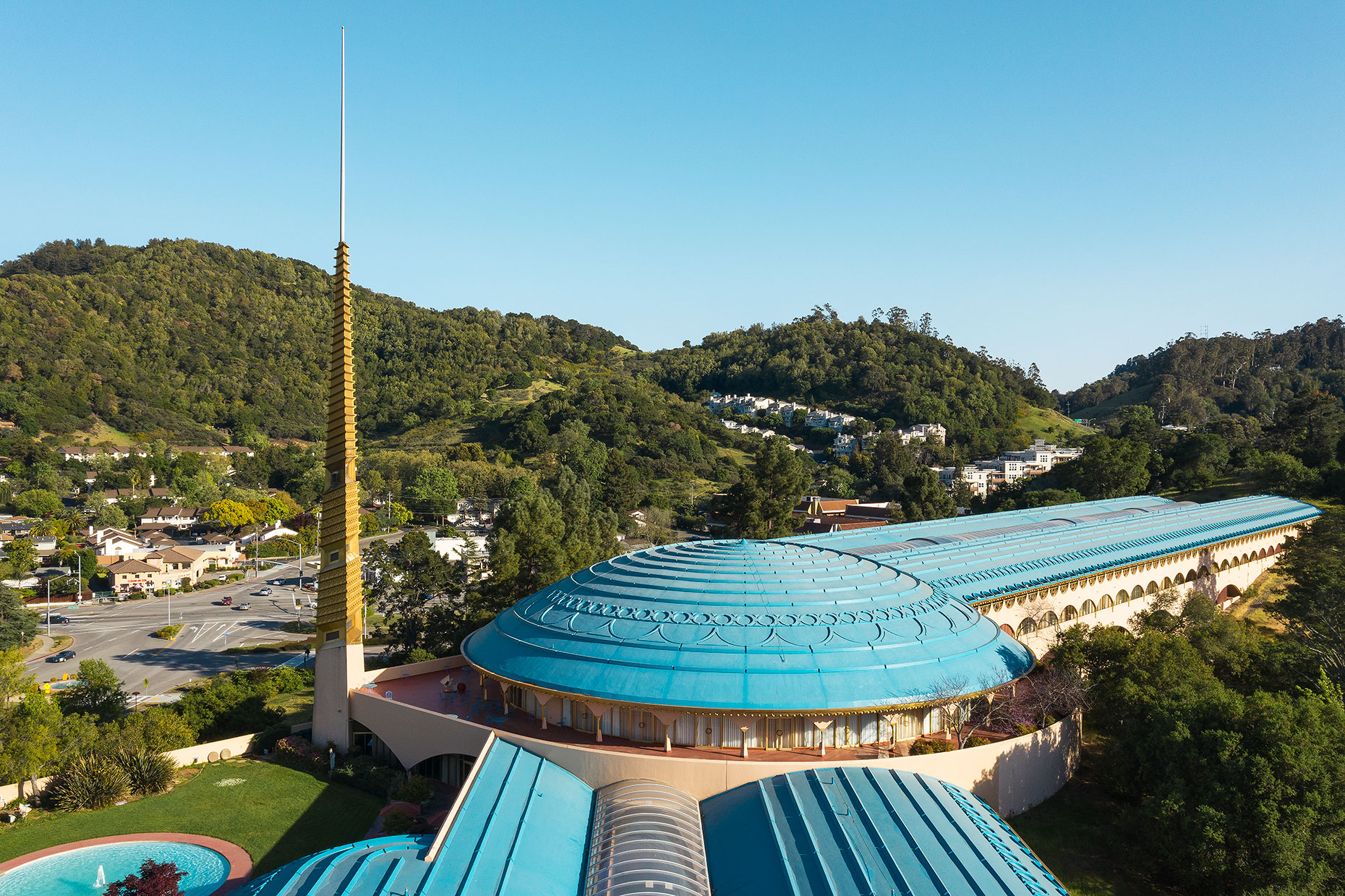 Marin County Civic Center aerial photograph by Michael Weber